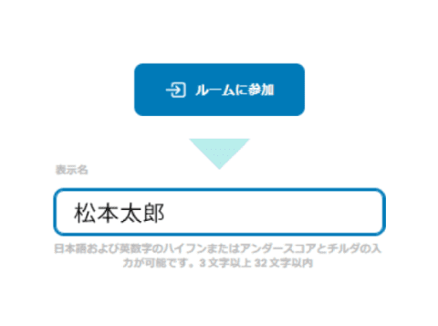 ① 名前を入力